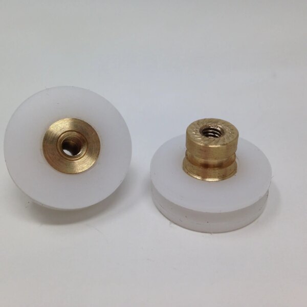 Roulette droite cabine douche (lot de 2) 22mm