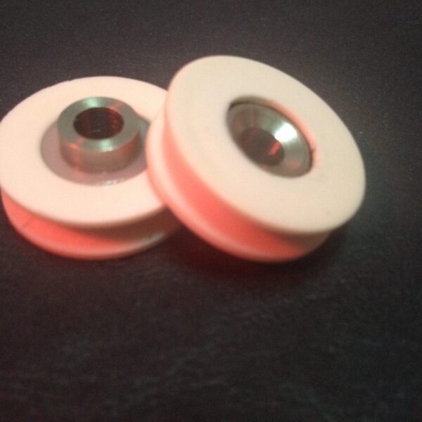 Roulette droite gorge U cabine douche (4) 22mm