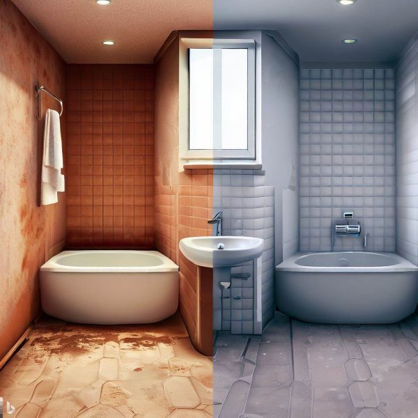 Salle de bain avant-après