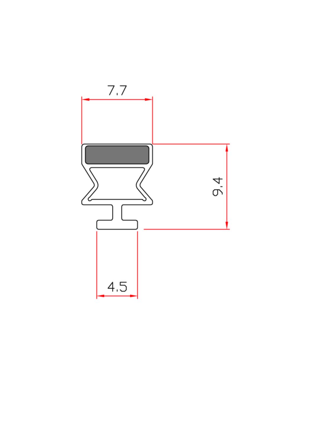 Joint magnétique cabine de douche 2B (paire) - 200 cm - Gris – Image 6